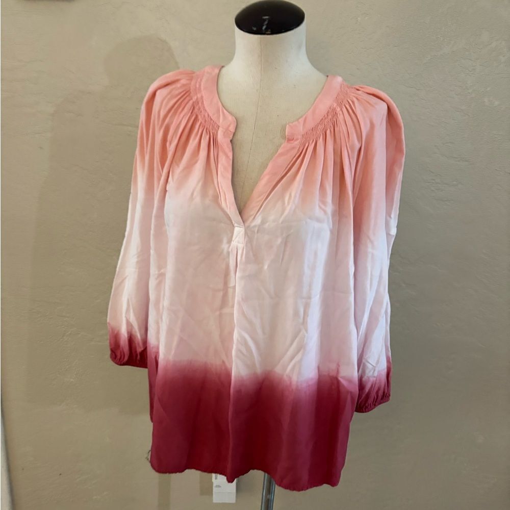 Crown & Ivy Pink Ombre Women's Top sz XL